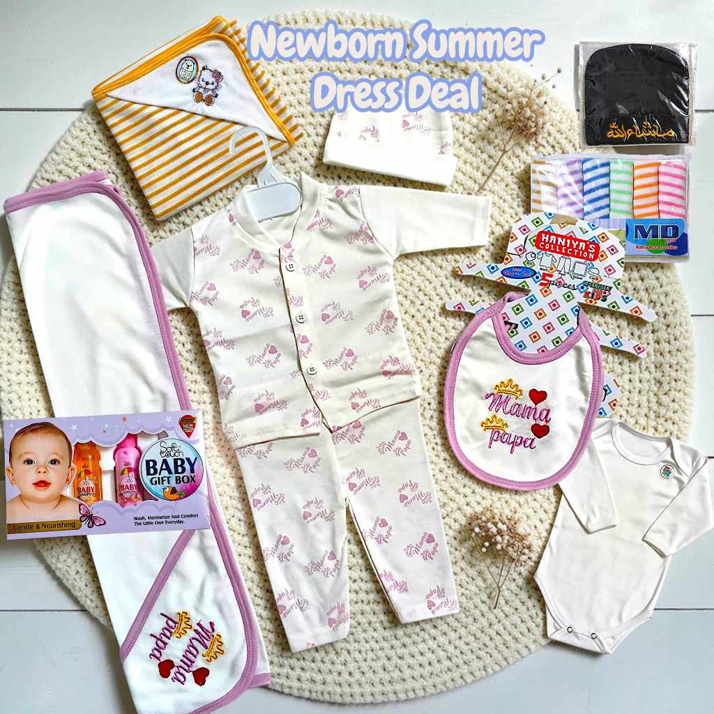 Five Piece Starter set Mama, Papa and Newborn Essentials