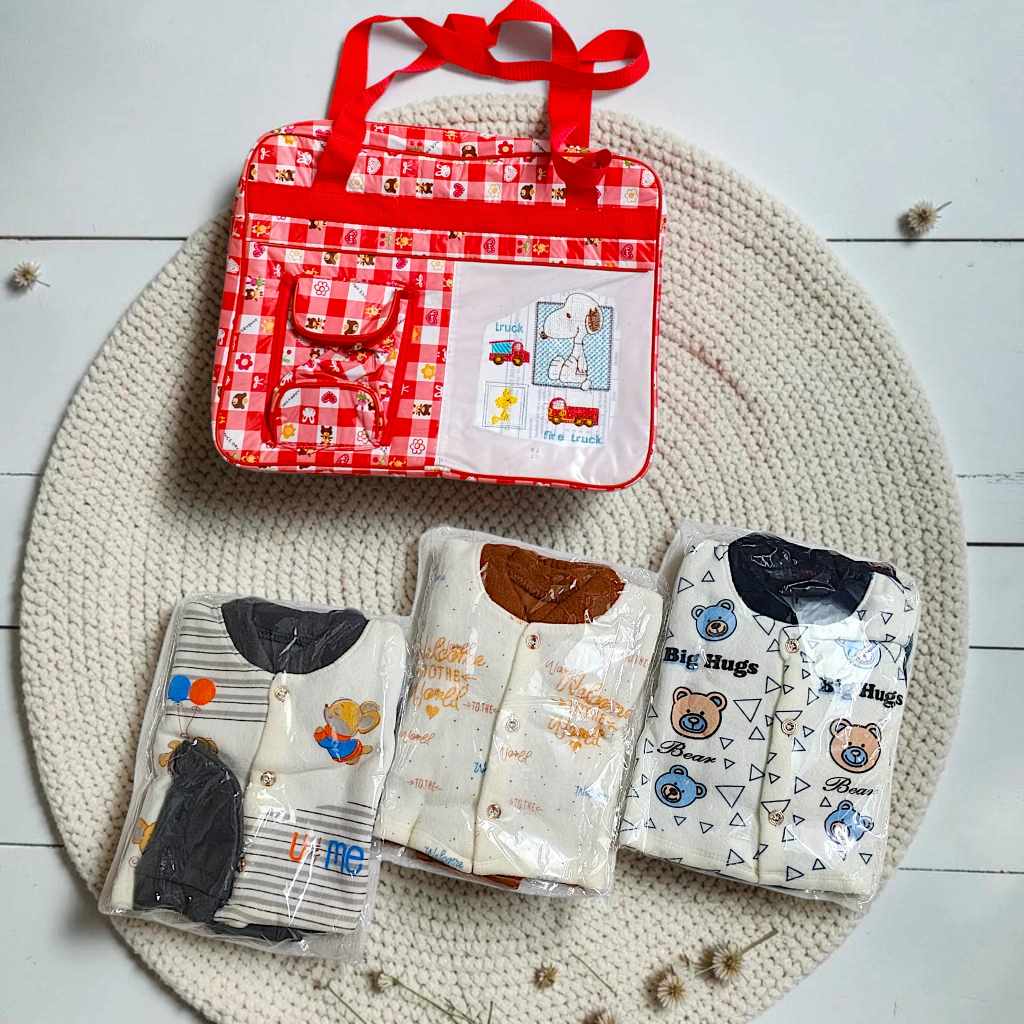 Set of Three Winter Dresses and Hospital Bag