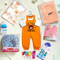 Newborn Essentials Pack and Romper- Go team Tigers Orange